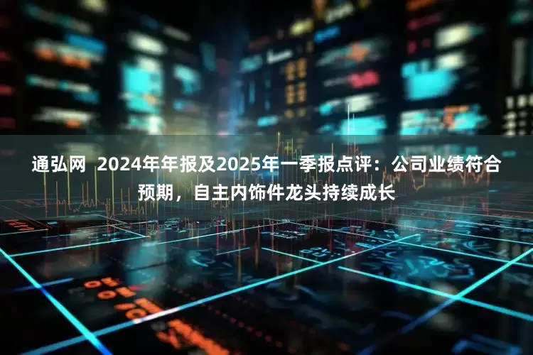 通弘网  2024年年报及2025年一季报点评：公司业绩符合预期，自主内饰件龙头持续成长